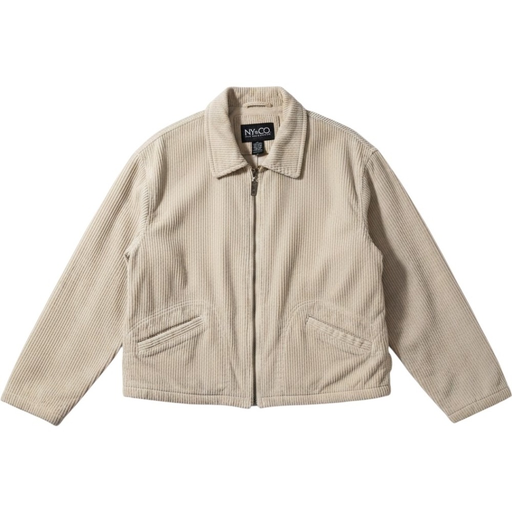 NY&CO New York & Company Tan Corduroy Full Zip‎ Jacket Beige Medium